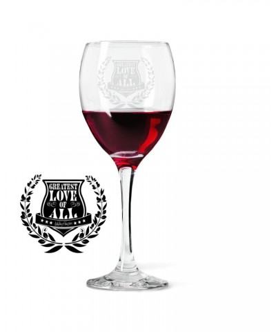 Whitney Houston Greatest Love Crest Laser- Etched Wine Glass $8.13 Drinkware