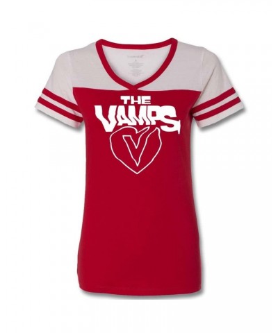 The Vamps Simple Heart Football V-Neck T-Shirt - Juniors $8.52 Shirts