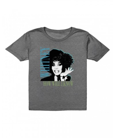 Whitney Houston Kids T-Shirt | How Will I Know Negative Design Kids T-Shirt $6.79 Kids
