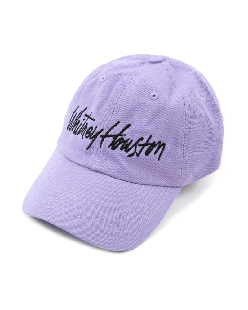 Whitney Houston Lavender Script Embroidered Dad Hat $8.00 Hats