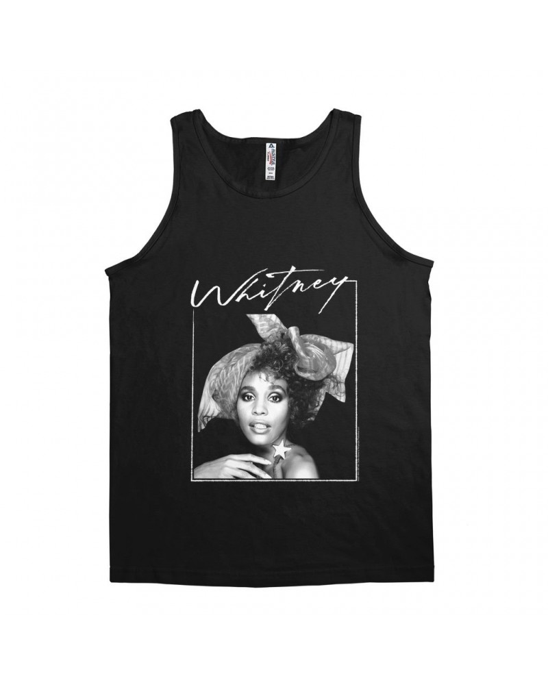 Whitney Houston Unisex Tank Top | 1987 Whitney Signature And White Photo Image Shirt $16.12 Shirts
