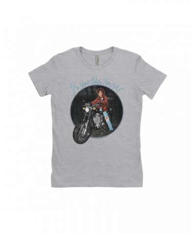 Whitney Houston Ladies' Boyfriend T-Shirt | I'm Your Baby Tonight Album Photo Design Distressed Shirt $10.91 Shirts