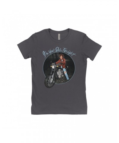 Whitney Houston Ladies' Boyfriend T-Shirt | I'm Your Baby Tonight Album Photo Design Distressed Shirt $10.91 Shirts