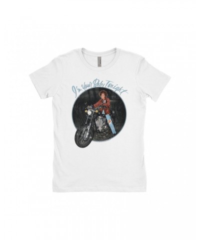 Whitney Houston Ladies' Boyfriend T-Shirt | I'm Your Baby Tonight Album Photo Design Distressed Shirt $10.91 Shirts