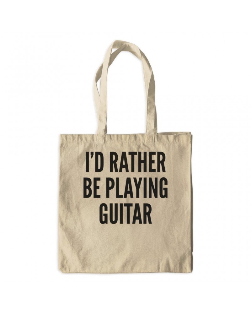 Music Life Canvas Tote Bag | I'd Rather Be Playing Guitar Canvas Tote $8.05 Bags