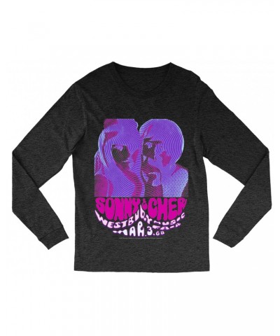 Sonny & Cher Heather Long Sleeve Shirt | Westbusry Music Fair Psychedelic Flyer Shirt $7.37 Shirts
