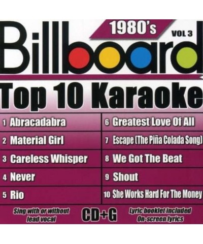 Party Tyme Karaoke Billboard Top-10 Karaoke - 1980's Vol. 3 (10+10-song CD+G) CD $11.20 CD