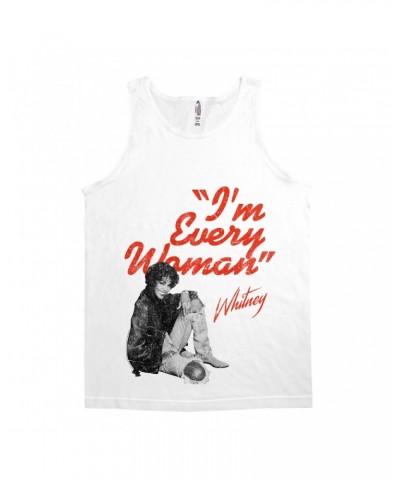 Whitney Houston Unisex Tank Top | I'm Every Woman Distressed Shirt $10.65 Shirts