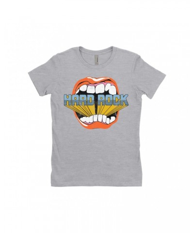 Music Life Ladies' Boyfriend T-Shirt | Hard Rock Bites Shirt $10.79 Shirts