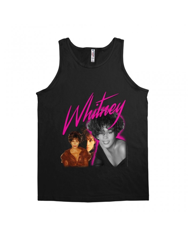 Whitney Houston Unisex Tank Top | Whitney Pink Pop Art Photo Collage Design Shirt $10.28 Shirts