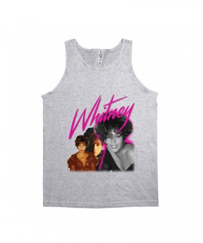 Whitney Houston Unisex Tank Top | Whitney Pink Pop Art Photo Collage Design Shirt $10.28 Shirts