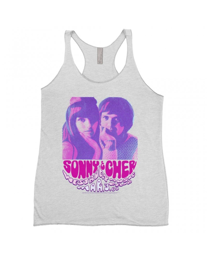 Sonny & Cher Ladies' Tank Top | Westbury Music Fair Psychedelic Flyer Shirt $7.60 Shirts