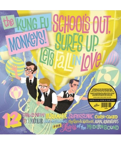 The Kung Fu Monkeys LP Vinyl Record - School's Out. Surf's Up. Let's Fall In Love! (White Vinyl) $1.57 Vinyl