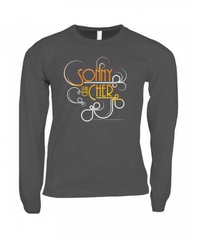 Sonny & Cher Long Sleeve Shirt | Mod TV Retro Logo Shirt $13.39 Shirts