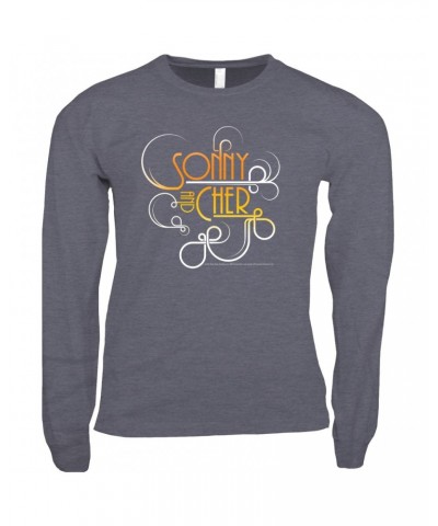 Sonny & Cher Long Sleeve Shirt | Mod TV Retro Logo Shirt $13.39 Shirts