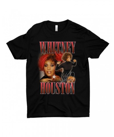 Whitney Houston T-Shirt | Red Collage Design Shirt $5.61 Shirts
