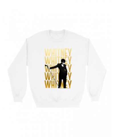 Whitney Houston Sweatshirt | Whitney Whitney Whitney On Stage Design Sweatshirt $8.77 Sweatshirts