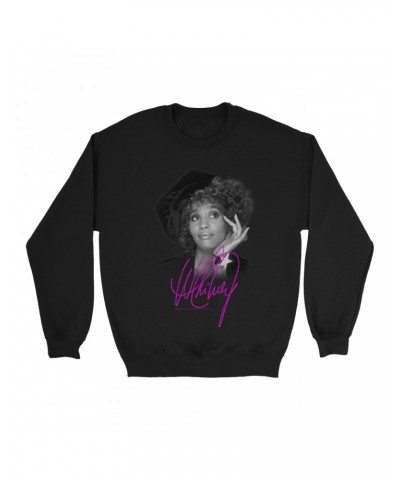 Whitney Houston Sweatshirt | Whitney Star Photoshoot With Signature Distressed Sweatshirt $5.60 Sweatshirts