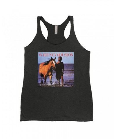 Whitney Houston Ladies' Tank Top | Saving All My Love For You Album Cover Shirt $6.76 Shirts