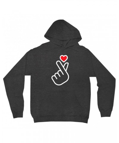 Music Life Hoodie | Kpop Finger Heart Design Hoodie $13.10 Sweatshirts