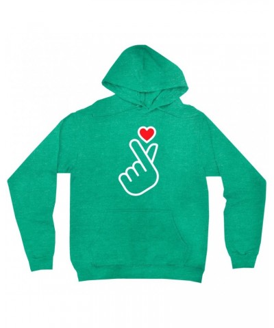 Music Life Hoodie | Kpop Finger Heart Design Hoodie $13.10 Sweatshirts