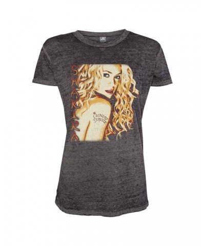 Shakira Laundry Service Cover Ladies Burnout T-shirt - Black $6.29 Shirts