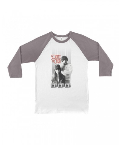 Sonny & Cher 3/4 Sleeve Baseball Tee | Mod TV Black And White Image Shirt $19.19 Shirts