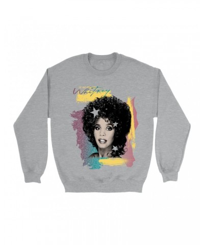 Whitney Houston Sweatshirt | 1987 Colorful Design Sweatshirt $18.47 Sweatshirts